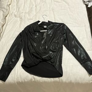 Ariella black long sleeve top